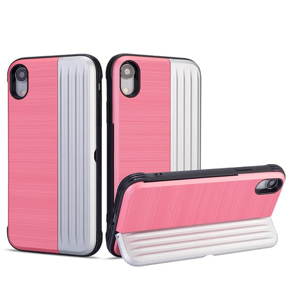 iPhone XS Max - Genomtänkt skal med kortfack Rosa