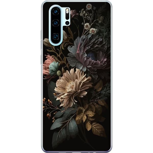 Huawei P30 Pro Läpinäkyvä kuori Kukat