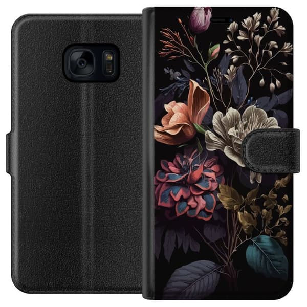 Samsung Galaxy S7 Lommeboketui Blomster