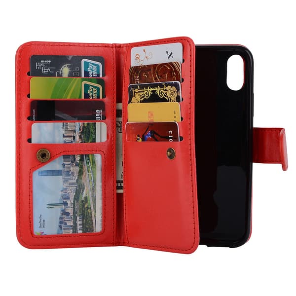 Rymligt Plånboksfodral - iPhone XR från LEMAN - Skalfunktion