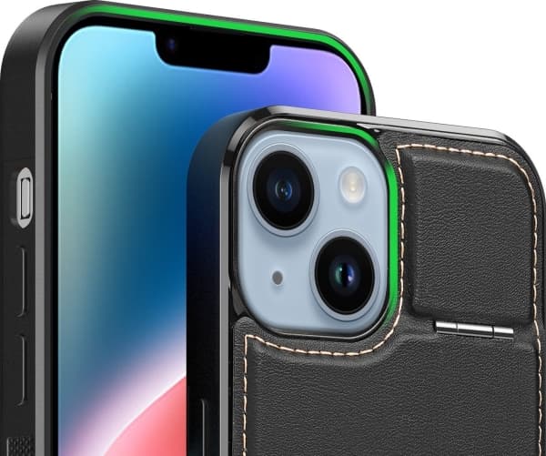 Lommebokveske 3 i 1 med stativ iPhone 14 Plus MagSafe RFID Blocker Dux Ducis Rafi Mag - Svart