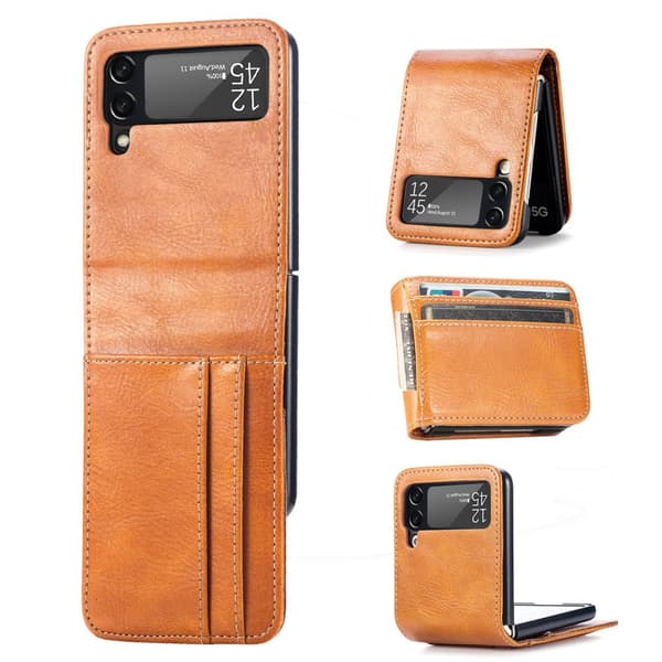 Samsung Galaxy Z Flip 4 - Stilrent Skal med Korthållare
