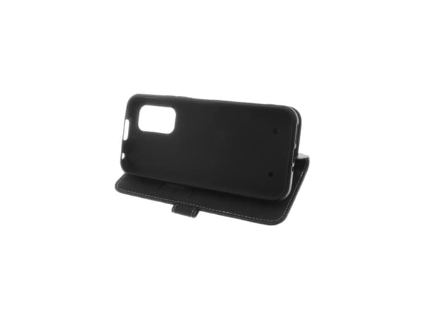 Insmat Exclusive - Vikbart fodral för mobiltelefon - genuint läder, termoplastisk polyuretan (TPU), kartong+papper+aluminiumfolie - för Nokia XR21