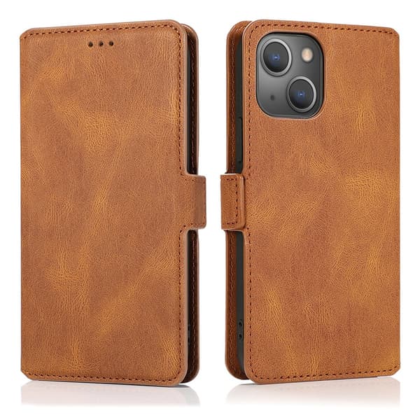 Stilrent & Gediget Plånboksfodral - iPhone 14 Brun Brun