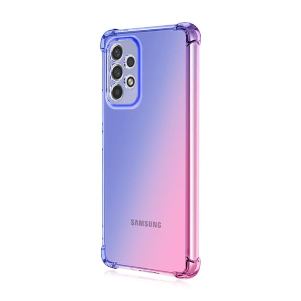 Stötdämpande (FLOVEME) Silikonskal - Samsung Galaxy A53 5G Blå/Rosa Blå/Rosa
