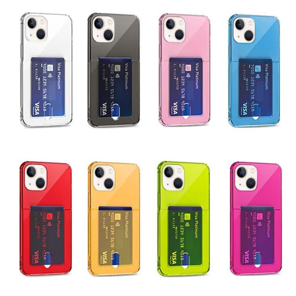 Stilsäkert Skyddsskal med plats för Kort - iPhone 13 Mini
