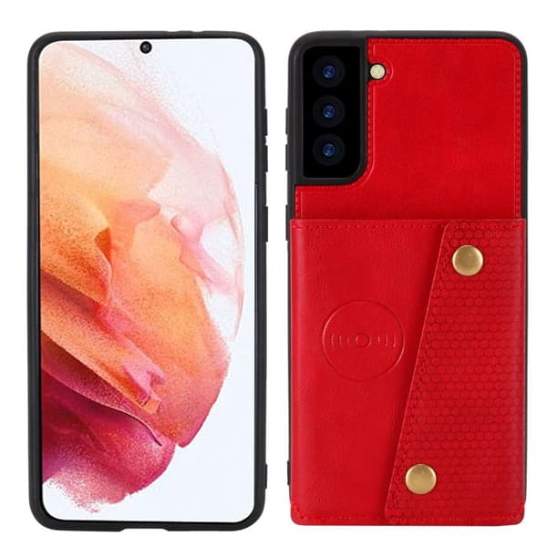 Designskal med Kortfack - Samsung Galaxy S22 Röd