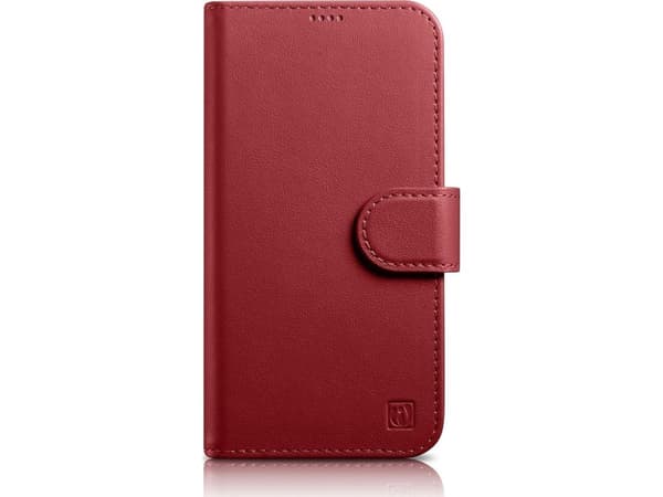 iCarer Lommebokveske 2-i-1 iPhone 14 Plus-deksel Leather Flip Cover Anti-RFID rød (WMI14220727-RD)