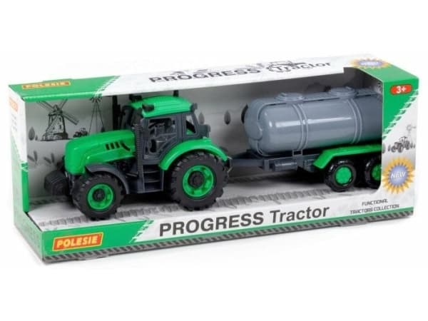 Progress traktor inerc+trailer cyst.grön 91567
