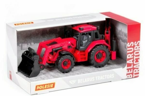 Polesie 91857 BELARUS traktor med grävmaskin och lastare