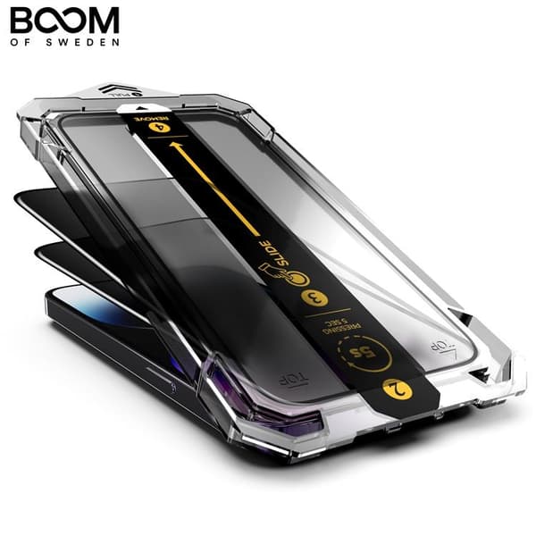 BOOM iPhone 12 Pro Max Privacy Härdat Glas Skärmskydd - 2 Pack