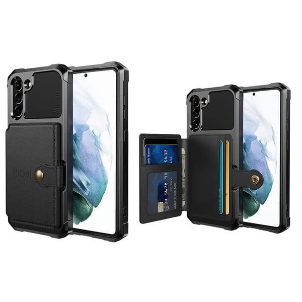 Samsung Galaxy S21 FE - Stilrent & Smart Skal med Kortfack