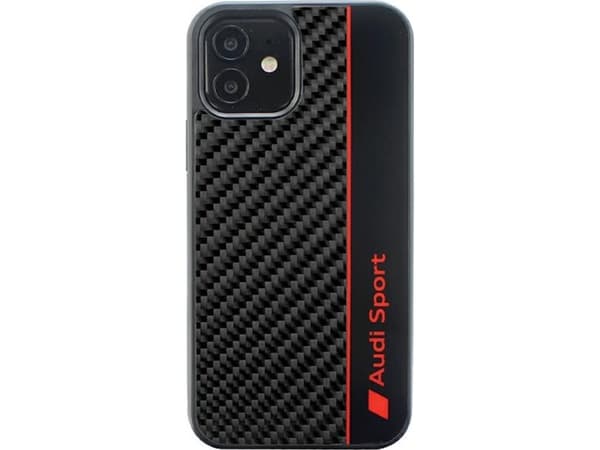 Audi Carbon Fiber Stripe Apple iPhone 11 / Xr 6.1" dėklas telefonui juodos spalvos AUS-TPUPCIP11-R8/D1-BK