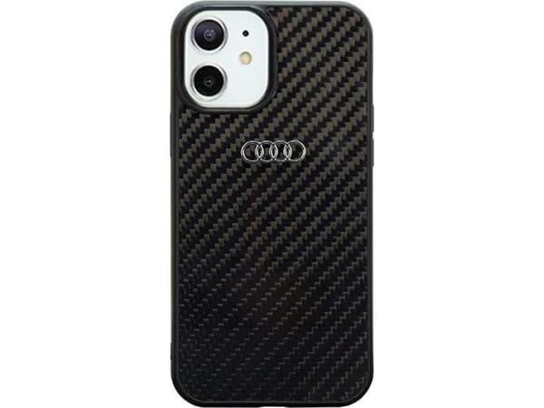 Kotelo Audi Carbon Fiber iPhone 11 / Xr 6.1" musta/musta kovakotelo AU-TPUPCIP11-R8/D2-BK