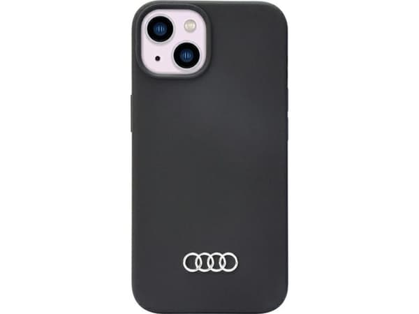Audi Audi Silikondeksel iPhone 14 6.1" svart/svart hardcase AU-LSRIP14-Q3/D1-BK
