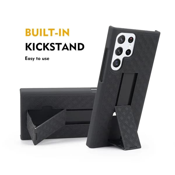 Galaxy S22 Ultra Mobilskal Kickstand - Svart
