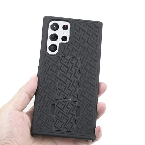 Galaxy S22 Ultra Mobilskal Kickstand - Svart