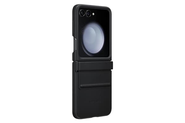 Samsung EF-VF731 - Skyddsfodral baksidesskydd för mobiltelefon - eco-läder - svart - för Galaxy Z Flip5