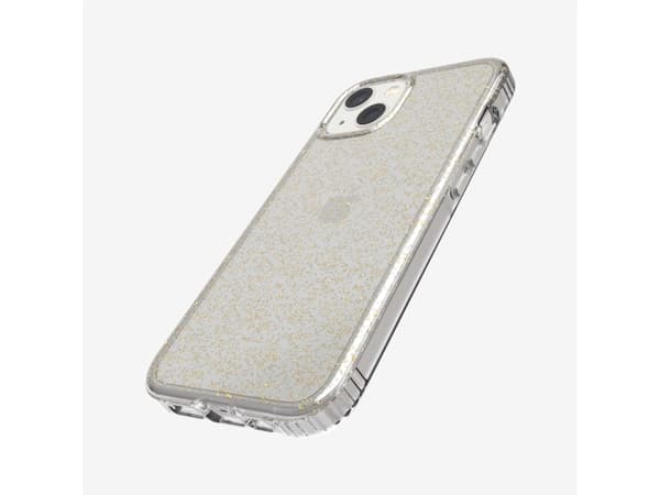 Tech21 Evo Sparkle, Etui, Apple, iPhone 13, 15,5 cm (6.1"), Gull, Gjennomsiktig