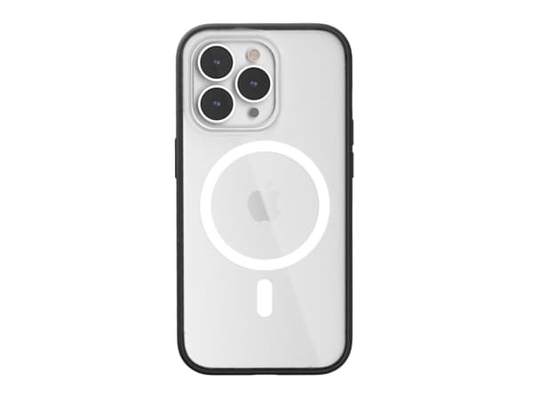 Woodcessories - Baksidedeksel for mobiltelefon - MagSafe-samsvar - wheat & straw mix - svart/klar - for Apple iPhone 14 Pro Max