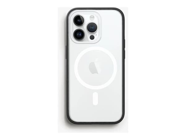 Woodcessories - Baksidedeksel for mobiltelefon - MagSafe-samsvar - wheat & straw mix - svart/klar - for Apple iPhone 14 Pro Max