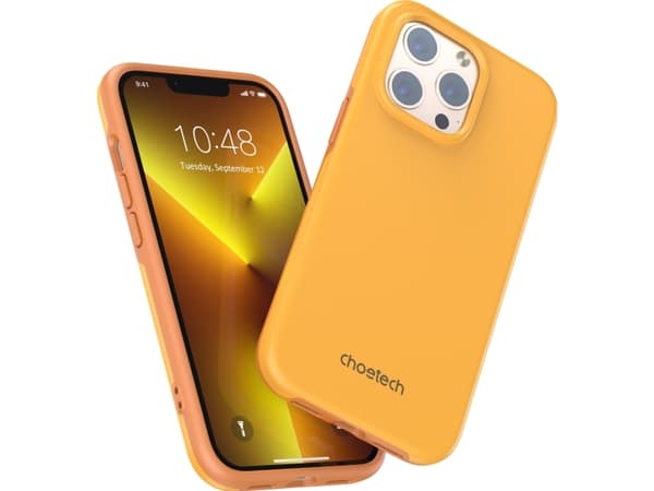 Choetech Choetech MFM Anti-drop case etui Made For MagSafe do iPhone 13 Pro pomarańczowy (PC0113-MFM-YE)