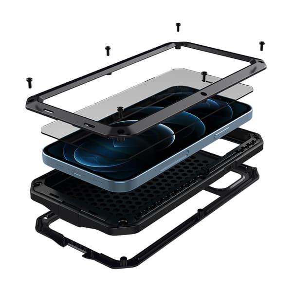 iPhone 12 Pro Max - Skyddande 360-Skal HEAVY DUTY (Aluminium)