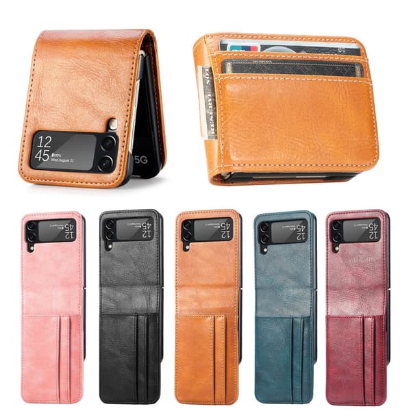 Samsung Galaxy Z Flip 3 - Elegant Skal med Kortfack
