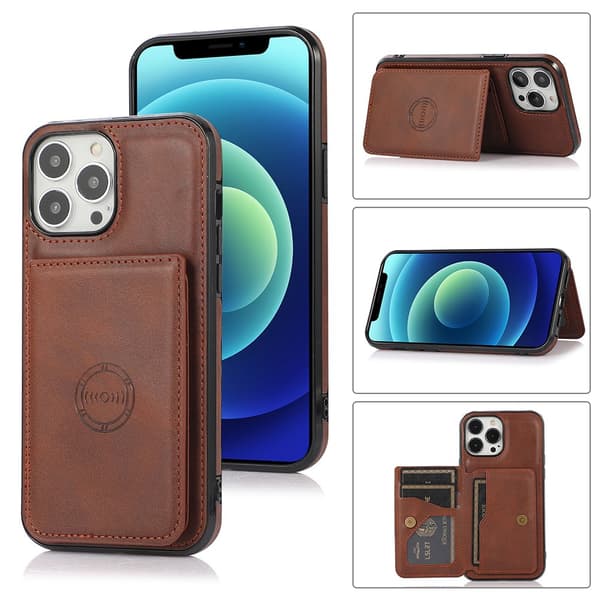 iPhone 14 Pro Max - Elegant Floveme Skal med Korthållare