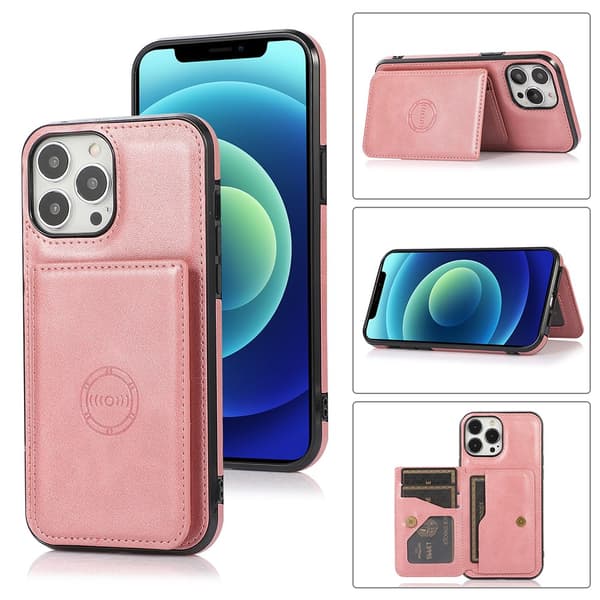 iPhone 14 Pro Max - Elegant Floveme Skal med Korthållare