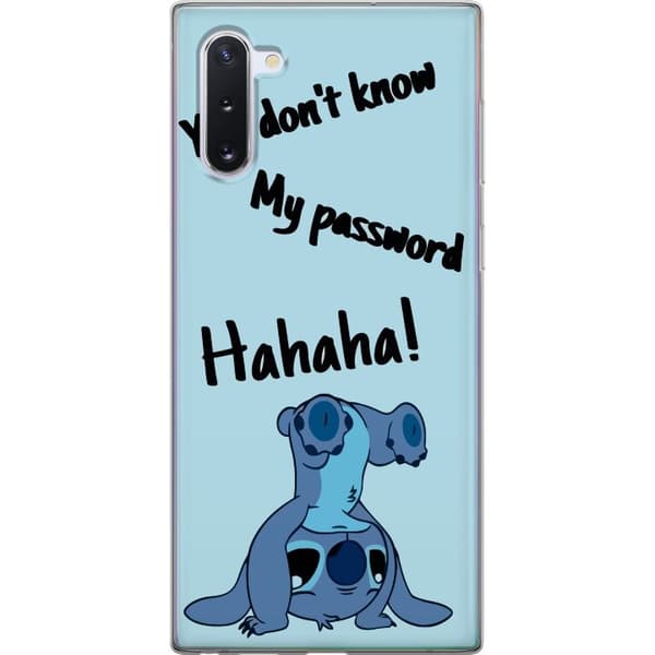 Samsung Galaxy Note10 Gennemsigtig cover Stitch Text