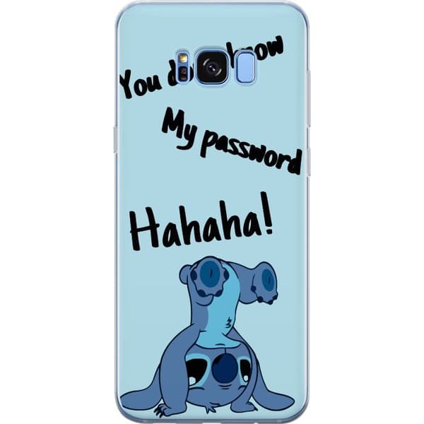 Samsung Galaxy S8 Genomskinligt Skal Stitch Text