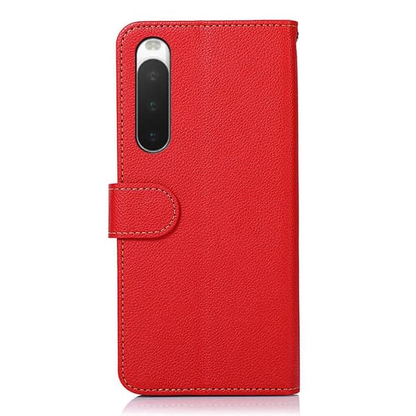 KHAZNEH Sony Xperia 10 V Lommebok-deksel Rød/Svart
