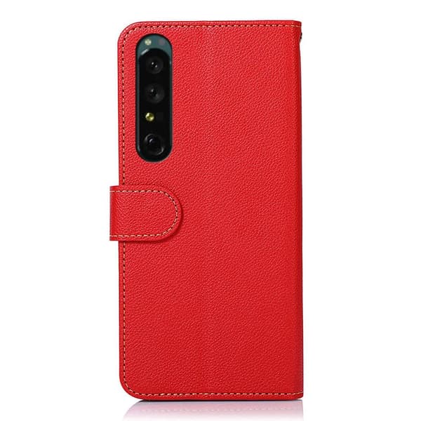 KHAZNEH Sony Xperia 1 V Lommebok-deksel Rød/Svart