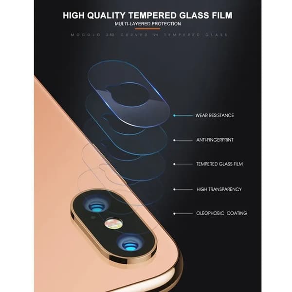 Mocolo iPhone XS Max Kameralinsskydd i Härdat Glas
