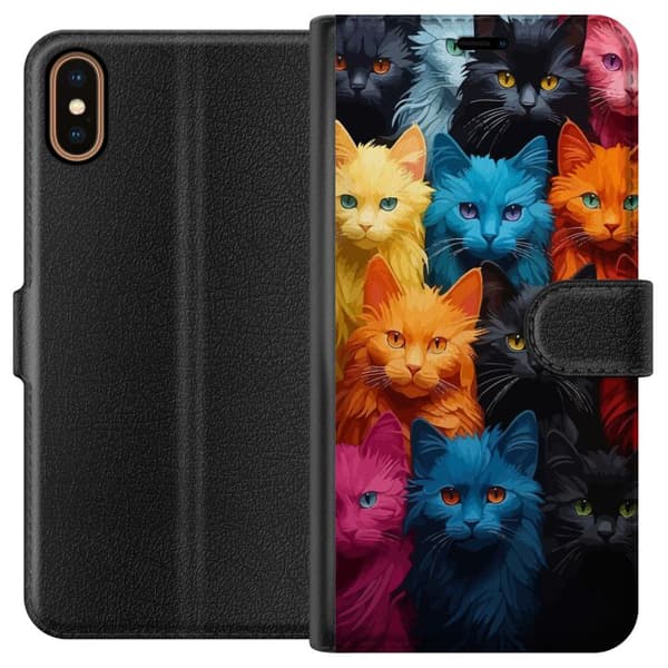 Apple iPhone X Lommeboketui Katter