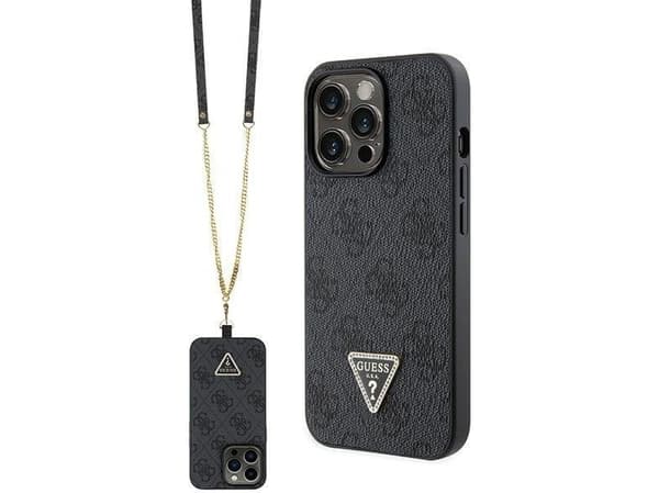 Guess GUHCP13LP4TDSCPK iPhone 13 Pro / 13 6.1" black hardcase Crossbody 4G Metal Logo