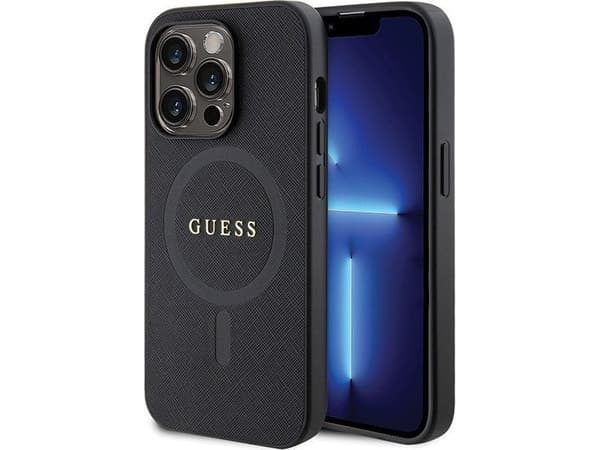 Guess GUHMP14XPSAHMCK-deksel til iPhone 14 Pro Max 6,7" - Svart Saffiano MagSafe
