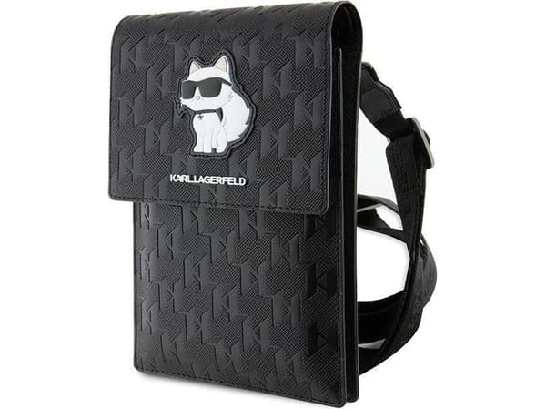 Karl Lagerfeld Torebka KLWBSAKHPCK czarny/musta Saffiano monogrammi Choupette