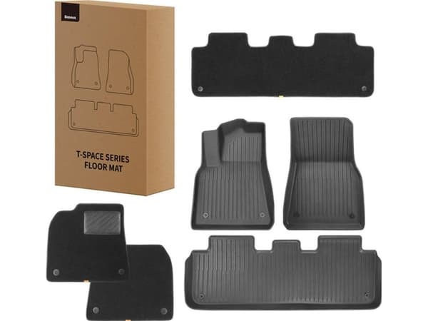 Car mats for tesla Baseus T-Space 6-piece (black)