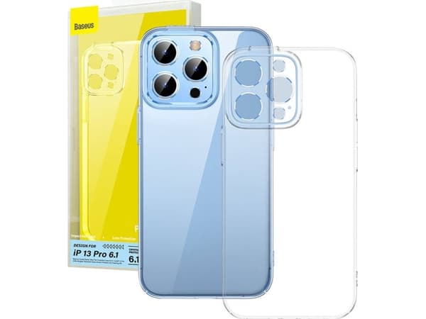 Baseus läpinäkyvä suojakotelo Baseus Crystal iPhone 13 Pro + karkaistu lasi + puhdistusaine