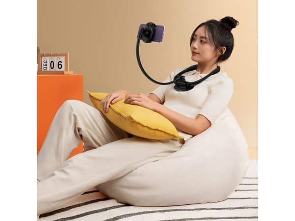 Baseus ComfortJoy Series universal neck mount, phone stand black (LUGB000001)