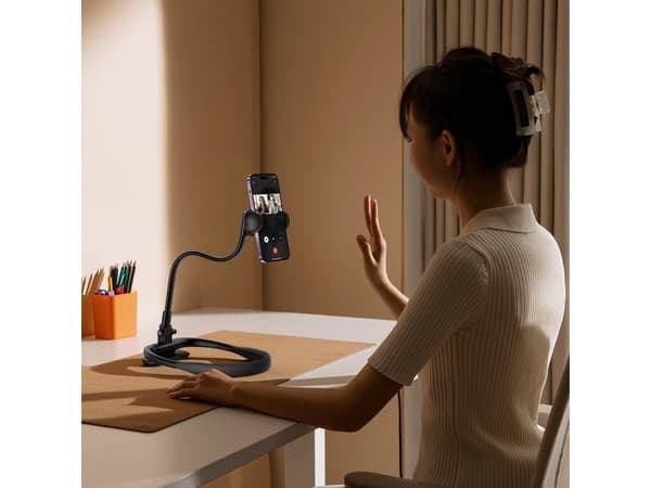 Baseus ComfortJoy Series universal neck mount, phone stand black (LUGB000001)