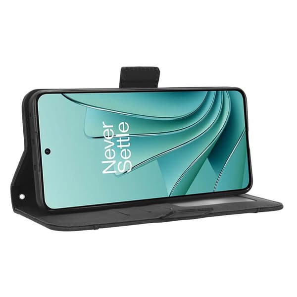 Wallet Stand Flip-telefonetui til OnePlus Nord 3 5G - Sort