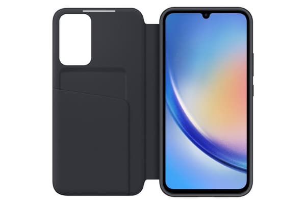 Samsung Galaxy A34 Smart View Wallet Case -lompakkokotelo, musta