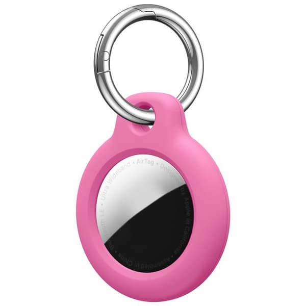 Airtag hållare med nyckelring  - Rosa