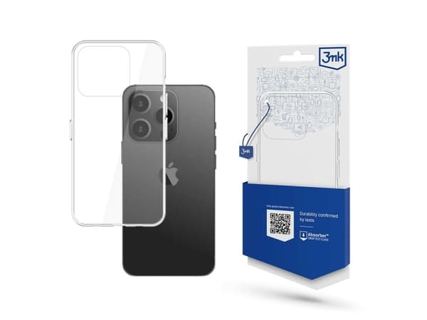 Iskunkestävä Mobile Case 3MK iPhone 15 Pro Max Takakuori Armor Clear