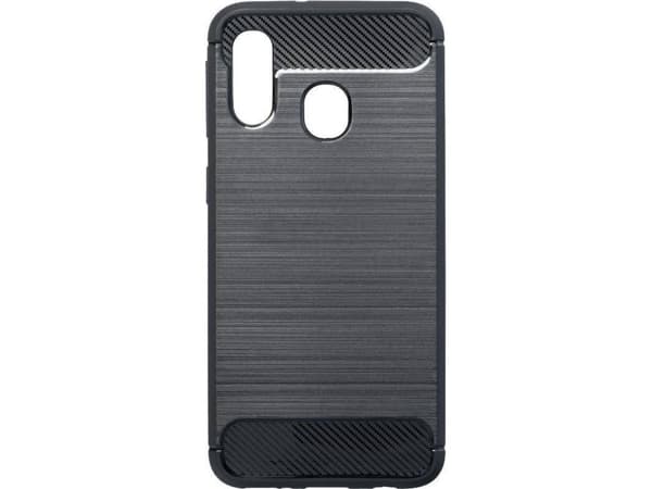 Partner Tele.com Forcell CARBON fodral för SAMSUNG Galaxy A40 svart