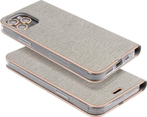 ForCell LUNA Book Gold hölster för SAMSUNG Galaxy A22 5G silver