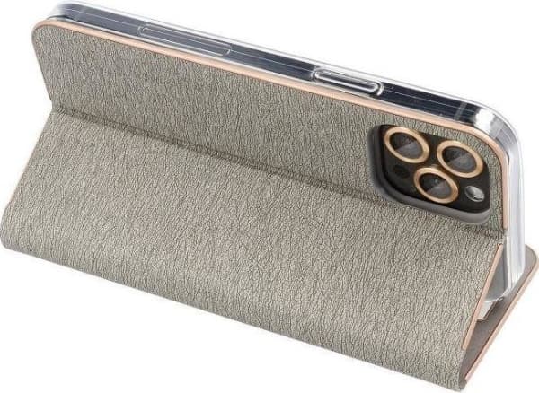 ForCell LUNA Book Gold hölster för SAMSUNG Galaxy A22 5G silver